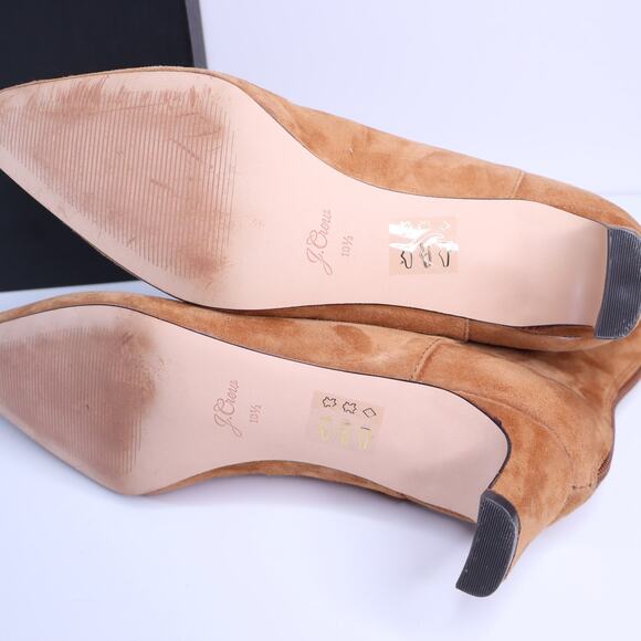 J. CREW Stevie Ankle Boots Burnished Pecan Suede Kitten Heel Women's 10.5 - Picture 8 of 8